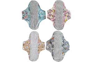 Reusable Incontinences Pads, 4Pcs Leak-Proof & Washable Incontinences Pads, Cloth Menstrual Liners, for Elderly Care & Mobili
