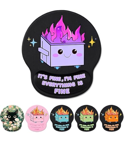 YAZMEEN Difference Maker Mousepad,Funny Inspirational Mouse Pad With Stitched Edge Non-Slip Rubber Base,Office Gift Round Mouse Mat For Laptop Gaming Office Supplies,Home Office Desk Accessories