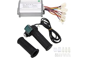 Topyond 48V Controller Kit with Throttle, 1000W Brushed Motor Speed Controller Twist Throttle with Lock Key, Electric Bike Retrofit Kit for 48V 1000W Motor