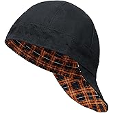 BOCOMAL Welding Cap HRC2 Flame Resistant 10OZ Durable Cotton Canvas Duck 6 Pannel Welder Caps