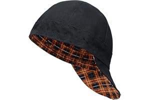 BOCOMAL Welding Cap HRC2 Flame Resistant 10OZ Durable Cotton Canvas Duck 6 Pannel Welder Caps