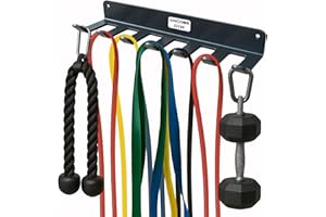 Anchor Gym Resistance Band Storage Rack - Gym Rack Organizer for Ropes, Straps & Small Dumbbells - (L-17 Inches) - (Screws In
