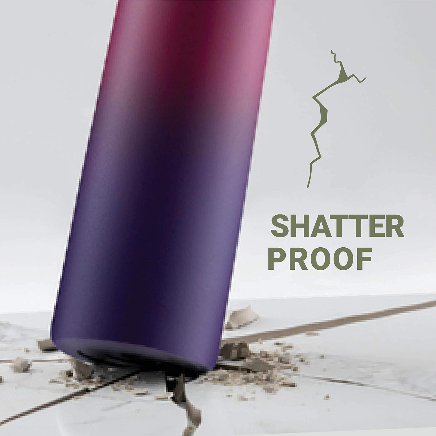 Triple-Insulated Stainless Steel Water Bottle with Straw Lid - Flip-Top Lid - Wide-Mouth Cap (26 oz) Insulated Water Bottles, Keeps Hot and Cold - Great for Hiking & Biking (Dreamy Purple) : Sports & Outdoors