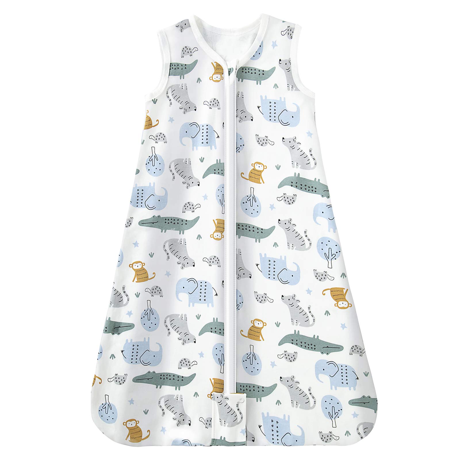 Mosebears Baby Summer Sleeping Bag 0.5 Tog 12-18 Months Cotton Breathable Baby Wearable Blanket