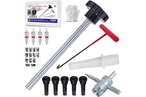 Quick Change Tire Valve Tool Kit,Tire Valve Stem Core Quickly Replacement Tool Kit,Perfect Tool for Replacing Leaky Valves in