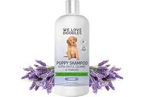 Puppy Shampoo & Conditioner | Made in USA | Tear Free | Best Shampoo for Puppies | Sensitive & Itchy Skin Wash | Oatmeal Bathing | Tearless, Lavender, 8oz [We Love Doodles]
