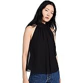 Theory Women's Halter Bow Top in Silk Crinkle