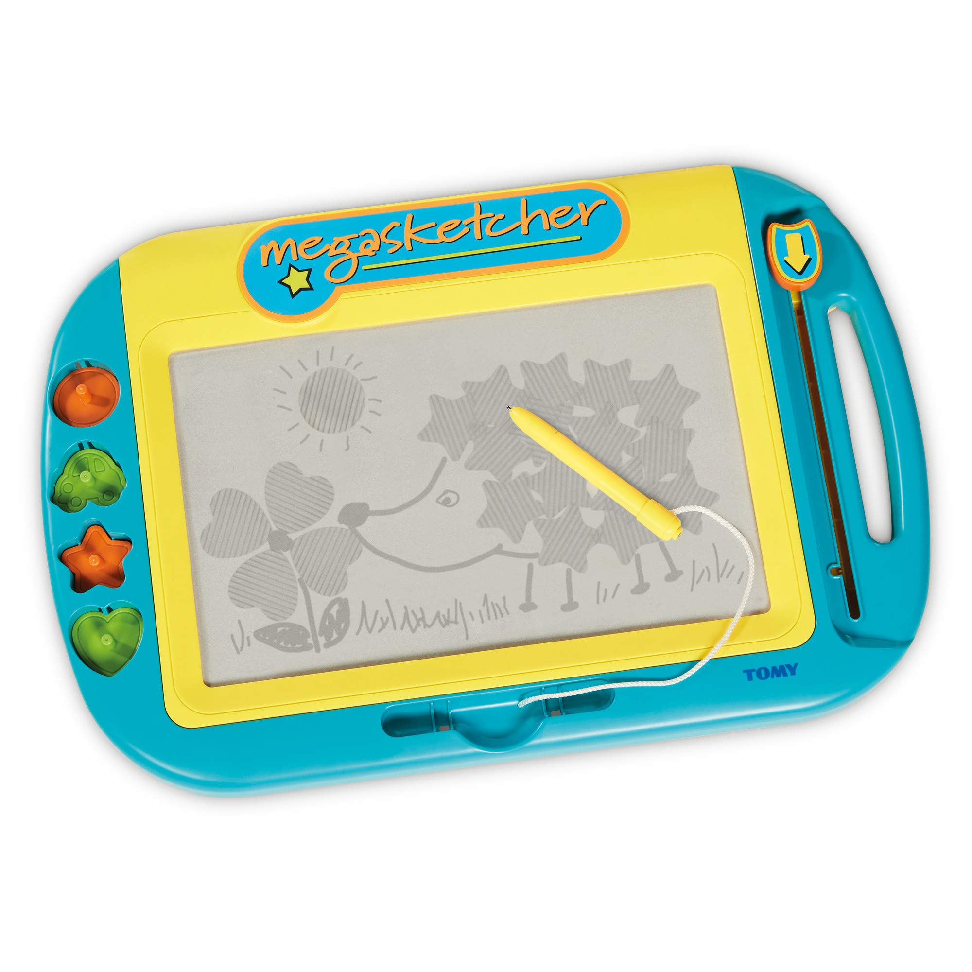 Megasketcher TOMY Motorised, Magnetic Drawing Board, Kids Doodle Boards, Large Writing Pad with Magic Motorised Eraser, Travel Games For Kids Aged 3 Years and older, 45 x 30 cm — image 1