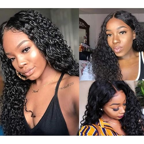 Human Hair Lace Front Wigs for Women Ear Lace Frontal Wigs Brazilian Deep Wave Wigs with Baby Hair Pre Plucked 100% Unprocessed Brazilian Virgin Hair Wigs Human Hair