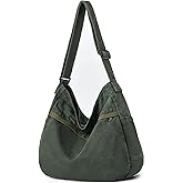 DAINAOTM Canvas Hobo Crossbody Shoulder Tote Bag for Women and Men Large Purse Messenger Bag Travel Work Shopping