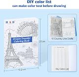 H & B 72 Colouring Pencils Oil Based Set with Colouring Book, Carry Case view 4