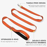 Joytale Padded Handle Dog Lead Double-Sided Reflective Nylon 1.2m Orange view 5