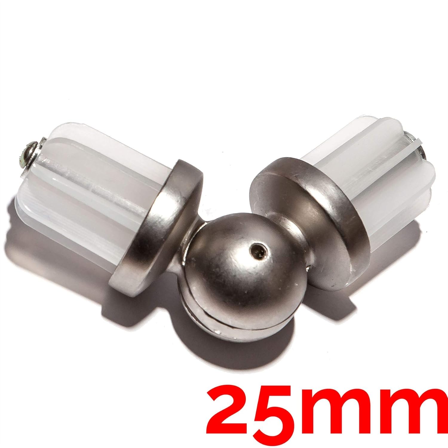 Curtain Pole Rod Elbow Corner Joint Connector O25 Mm Chrome