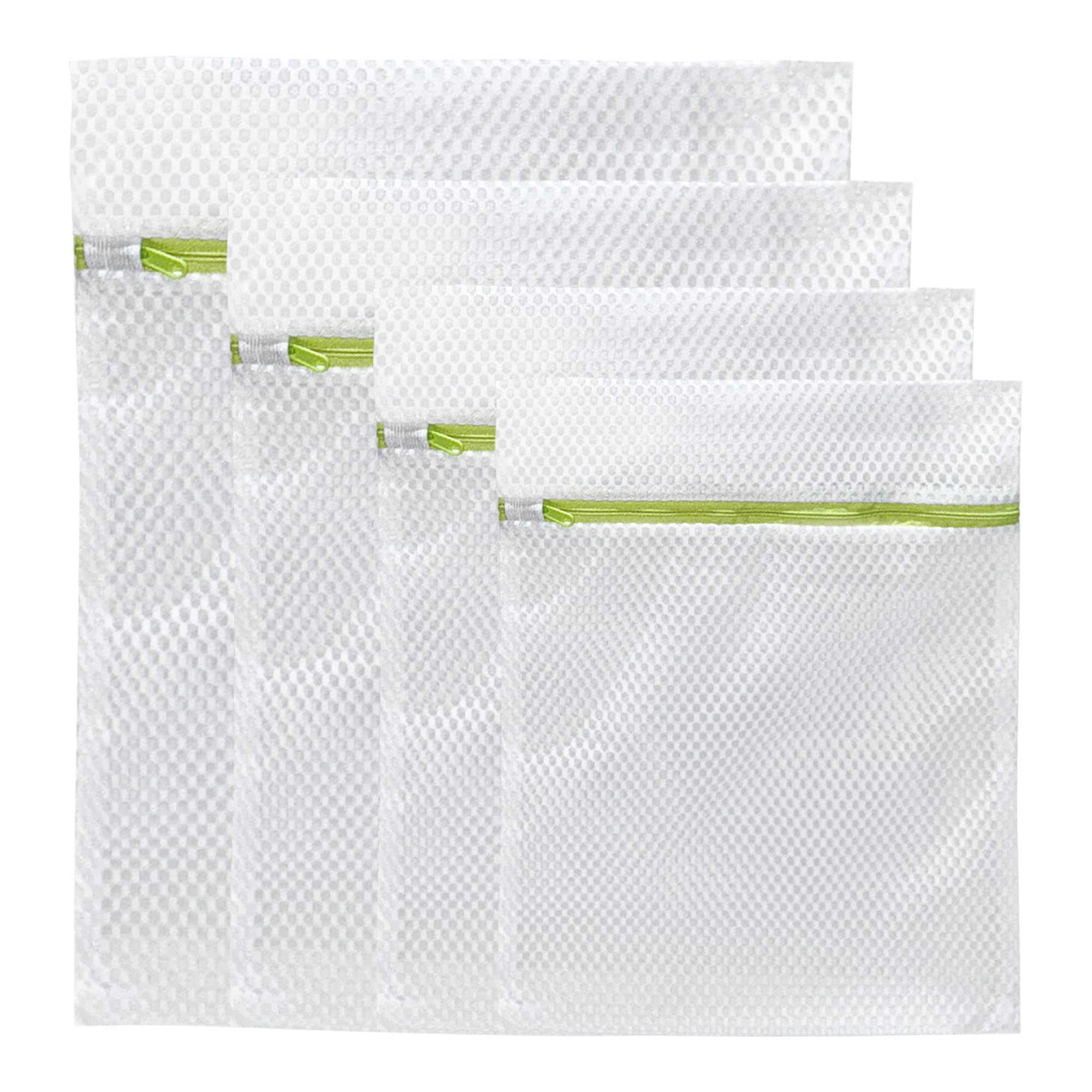 4Pcs Mesh Laundry Bags, Reusable, Durable, Polyester Washing Machine Bag Pouch, Machine Bags for Delicate Blouse, Hosiery, Underwear, Bra, Lingerie and Baby Clothes