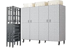 FKKPRVAX Foldable Portable Closet Wardrobe on Wheel 2000Ibs Heavy-Duty Clothe Rack with Cover Freestanding Metal Clothing Rack Armoire Storage System Rolling Garment Racks (Hazy Gray, 70.9IN)