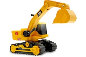 Cat Construction Power Haulers Excavator - Motion Drive Technology and Lights & Sounds Toy Truck for Kids Ages 3+, Durable Yellow Construction Vehicle