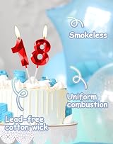 Yiran Red 11th Birthday Candles 3D Number 11 Cake Topper 2 pcs view 2