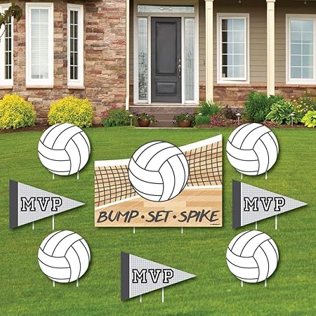 Amazon Com Bump Set Spike Volleyball Yard Sign Outdoor