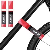 Bike Rack Straps with Extra-Wide Silicone Anti-Slip Coating, 26''x1.5'' | 2-Pack Trilancer Adjustable Bike Wheel Stabilizer Strap with Hook and Loop for Car and Wall Mount,Transportation and Storage