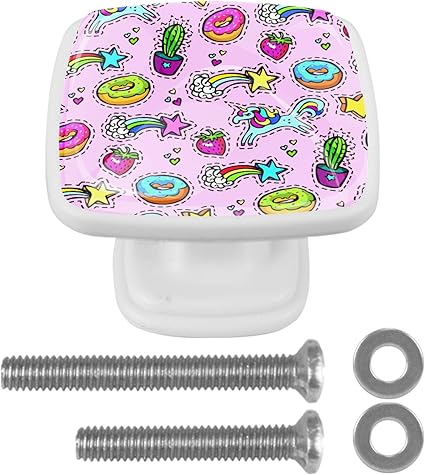 Quadratische Küchenschrankknäufe – 4 Stück Schubladengriffe Hardware