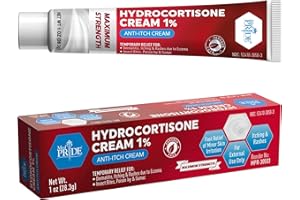 MED Pride Hydrocortisone Cream 1%, 1 oz – Maximum Strength Anti-Itch & Anti-Inflammatory Treatment for Eczema, Dermatitis, Rashes, Bug Bites, Poison Ivy, Redness & Minor Skin Irritation