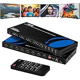 OREI 4x4 HDMI Matrix Switch 4K Downscale, ARC, Audio Extraction, HDCP 2.2 | HDMI Switcher, 4K HDMI Switch, HDMI Multi Port Switch with ARC, Optical &amp; 3.5mm Audio Extraction, 18Gbps