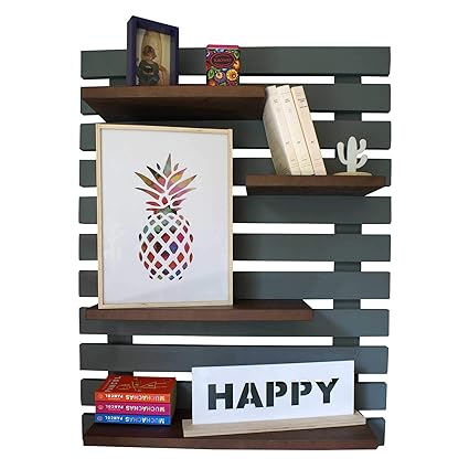 Liza Line étagère Murale Décorative Bicolore En Bois