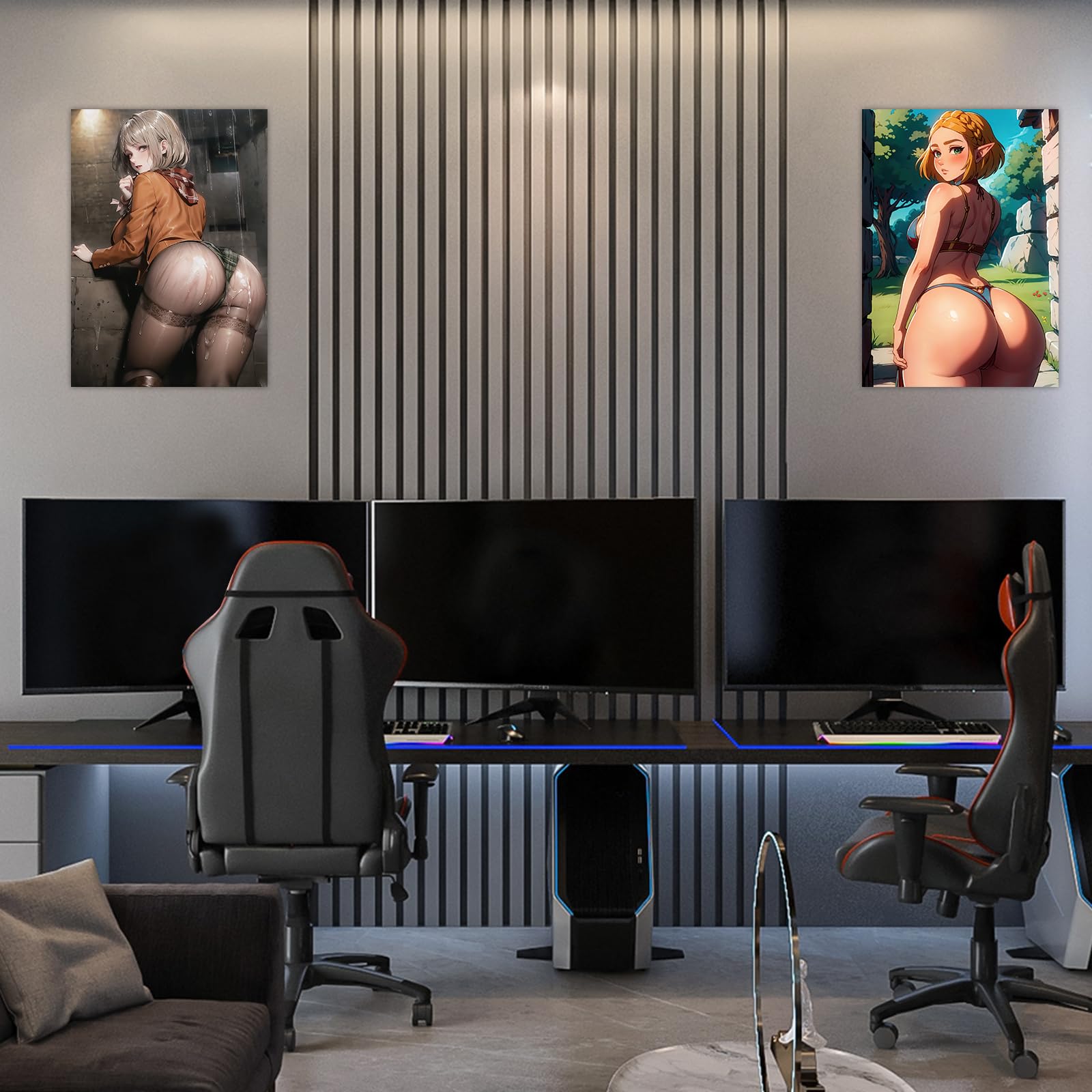 GTOTd Sexy Nude Anime Hot Girl Wall Art Decor Posters (8 Pack) 11.5" X