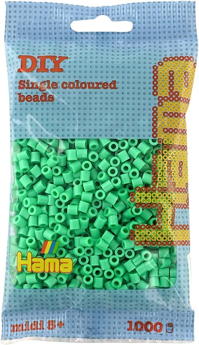 Hama 207-11 Beads Light Green 1000 Midi Beads Set
