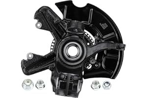 YOUXMOTO Front Right Passenger Side Steering Knuckle & Wheel Bearing Hub Assembly Fit for Volkswagen Beetle 1998-2010, for Golf 1999-2006 & 2010, for Jetta 1999-2005, 698-374, Only fit with 280mm Rotor models