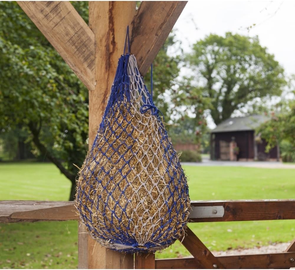 LeMieux Hippo Hay Net Horse Greedy Feeder in Navy and Grey - Durable Long Lasting Yard Feeding Bag with Small Holes - One Size - Image 3