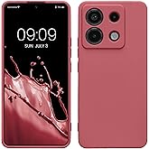 kwmobile Case Compatible with Xiaomi Redmi Note 13 Pro 5G / Poco X6 5G Case - Protective Slim TPU Phone Cover - Soft Matte Finish - Dark Rose