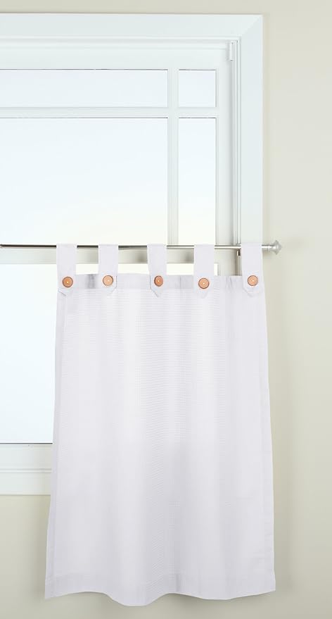 Buy Gpd Newport 60 Inch X 36 Inch Button Tab Top Tier Curtain Pair