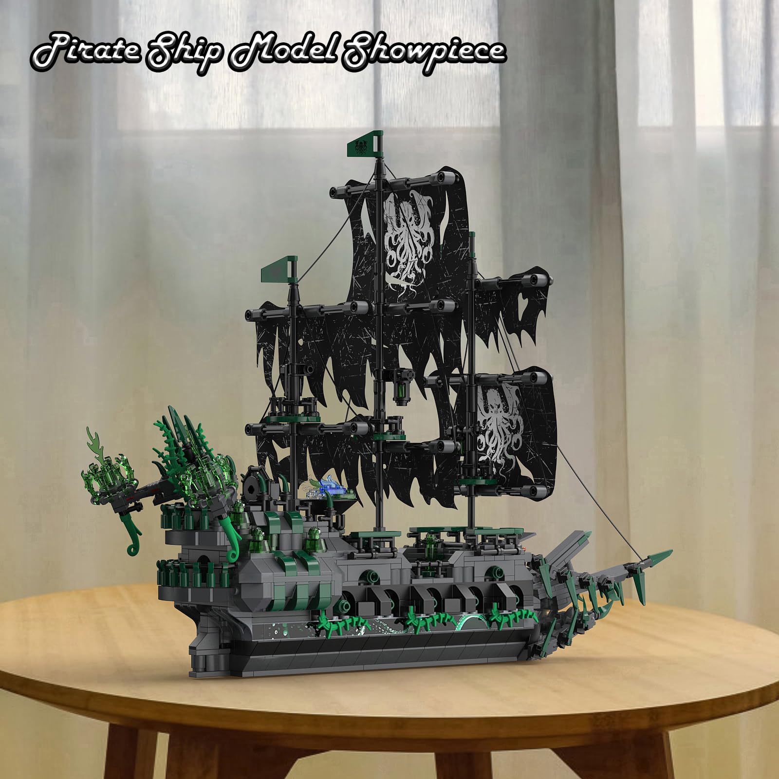 JMBricklayer Piratenschiff Bausteine, 40001 Flying Dutchman Piratenschiff Klemmbausteine, Segelschiff Modellbausatz, Schiff Spielzeug Geschenke für Erwachsene und Jungen 6