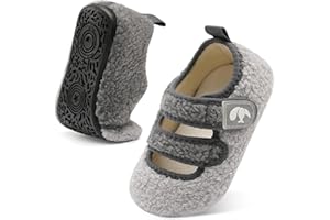 FEETCITY Toddler House Slippers - Boys & Girls Winter Kids Indoor Home Shoes - Warm Socks