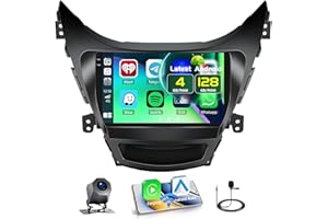Fuluku 4+128GB Android 15 Car Stereo for Hyundai Elantra 2011-2013 Wireless Carplay Android Auto, 9 Inch Incell Touch Screen 
