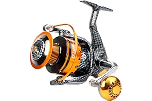 Burning Shark Fishing Reels- 12+1 BB, Light and Smooth Spinning Reels, Powerful Carbon Fiber Drag, Saltwater and Freshwater Fishing