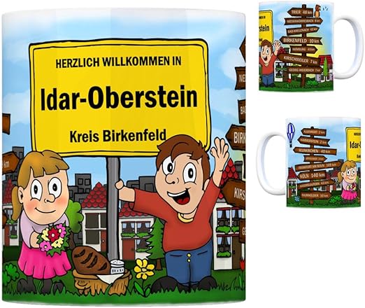 Trendaffe Herzlich Willkommen In Idar Oberstein Kaffeebecher Amazon De Garten