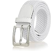 BSLLNEK Elastic Braided Belt, 1 3/8", Woven Stretch Belt for Golf Casual Jeans Shorts Pants
