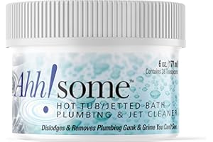 Ahh-Some Hot Tub Deep Purge Cleaner, Clean Pipes & Jets Gunk Build Up for Jacuzzi, Jetted Tub, Spas & Hot Tubs, Purges 400 Gallon Water Tub 12 Times (6 oz)