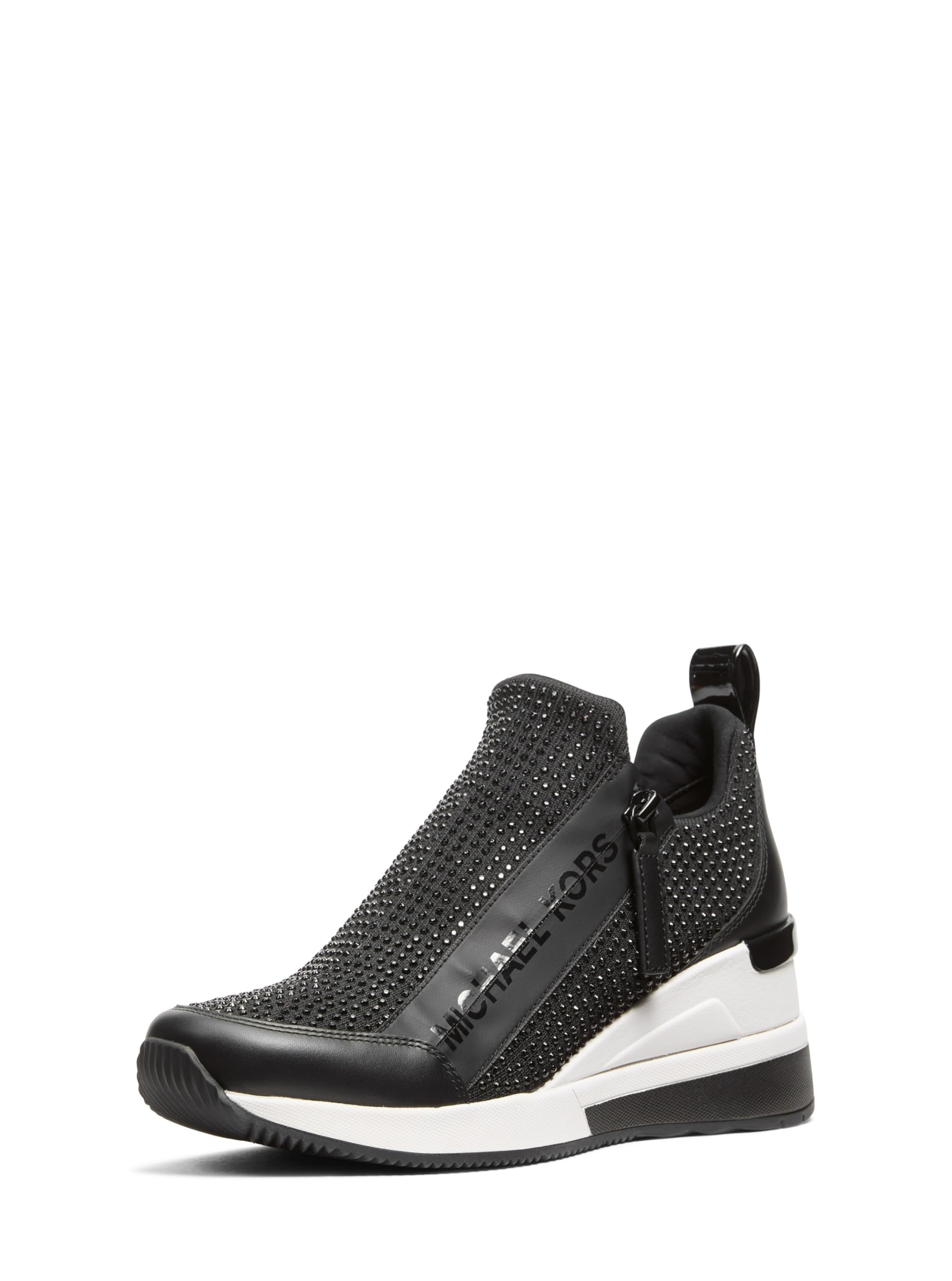 Michael Kors Women’s Willis Wedge Trainer, Black, 9.5