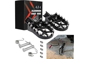 JFG RACING Dirt Bike Foot Pegs,Universal CNC Motorcycle Pit Mini Bike Pegs for YZ KX TTR PW XR CRF 50 70 80 85 100 110 Tao Tao DB-X RFZ Lifan KAYO - Black