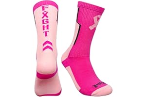 awufncksn Breast Cancer Awareness Socks for Men Youth Boys Pink Football Softball Soccer Softball Baseball Accessories Socks