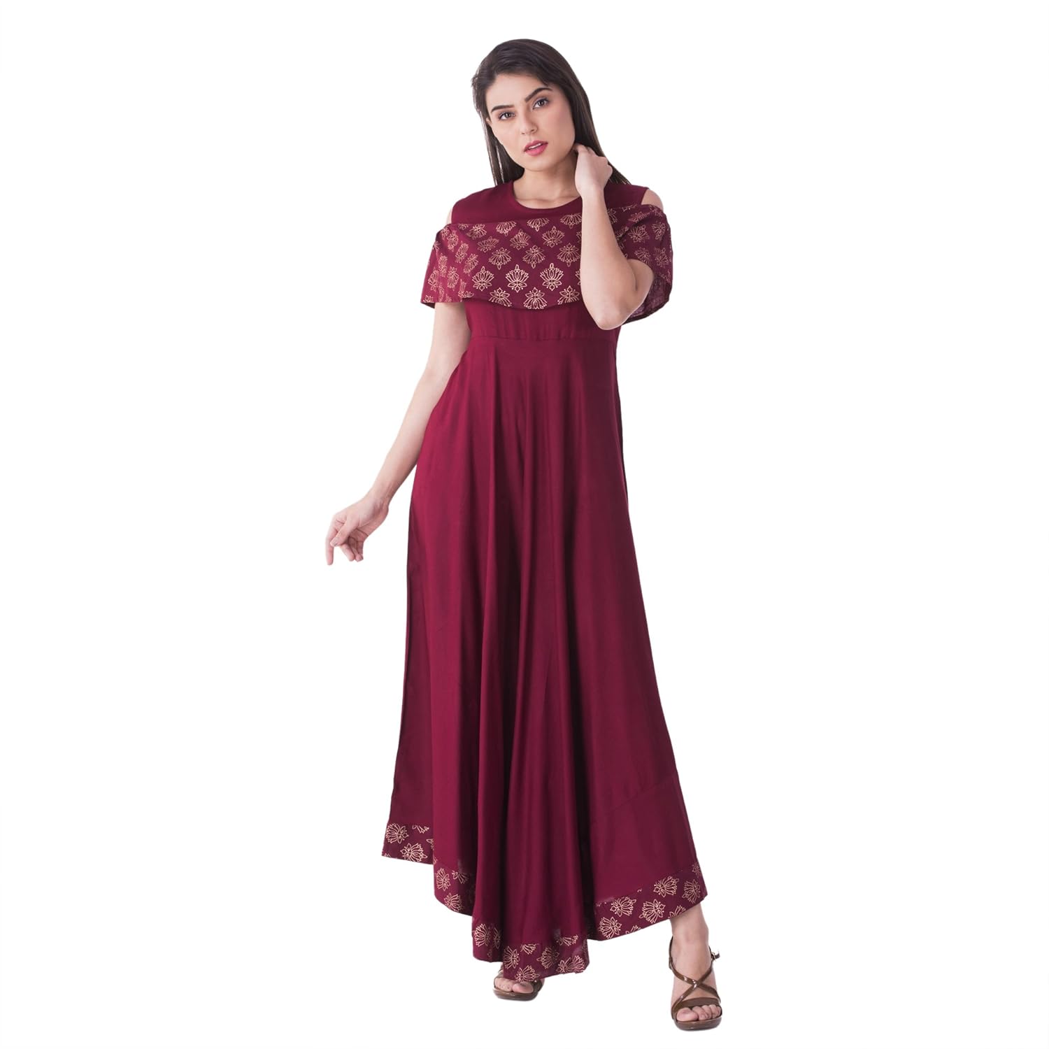 khushal women's rayon gown