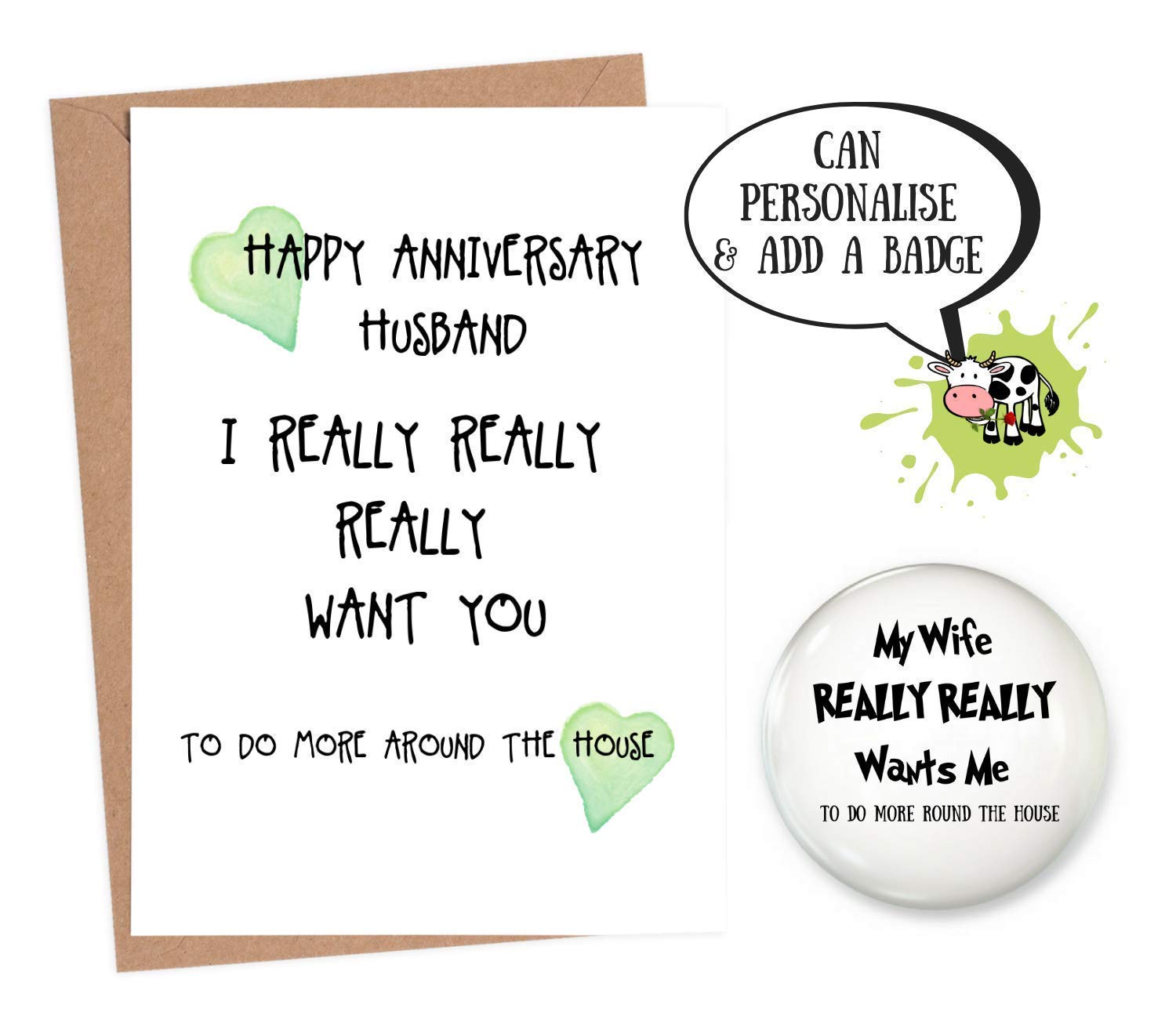 Funny Anniversary Cards Husband Wedding Anniversary Cards Husband Funny 1 X A6 Card With Option To Personalise And Add Badge Amazon Co Uk Handmade
