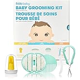 Frida Baby Grooming Kit | Baby Essentials Gift Set Includes Finger Brush with Storage Stand, Hair Brush with Case, Styling Ha