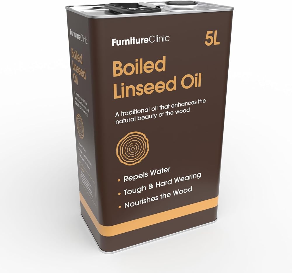 Furniture Clinic Boiled Linseed Oil 5L for Wood – Glossy Finish