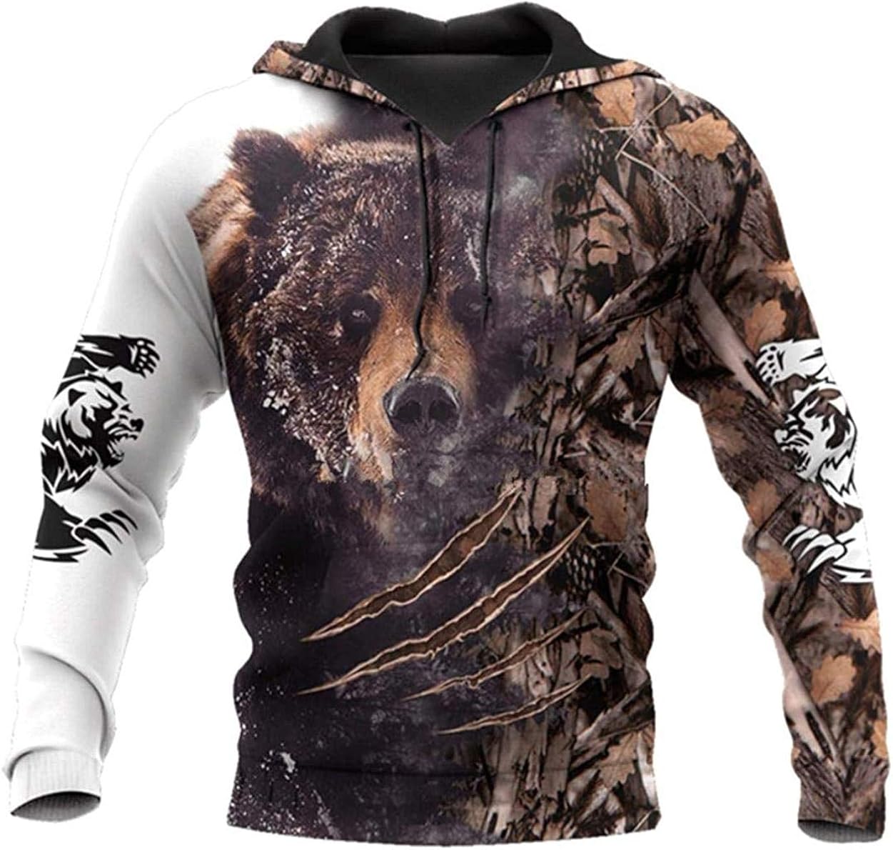 bear face hoodie