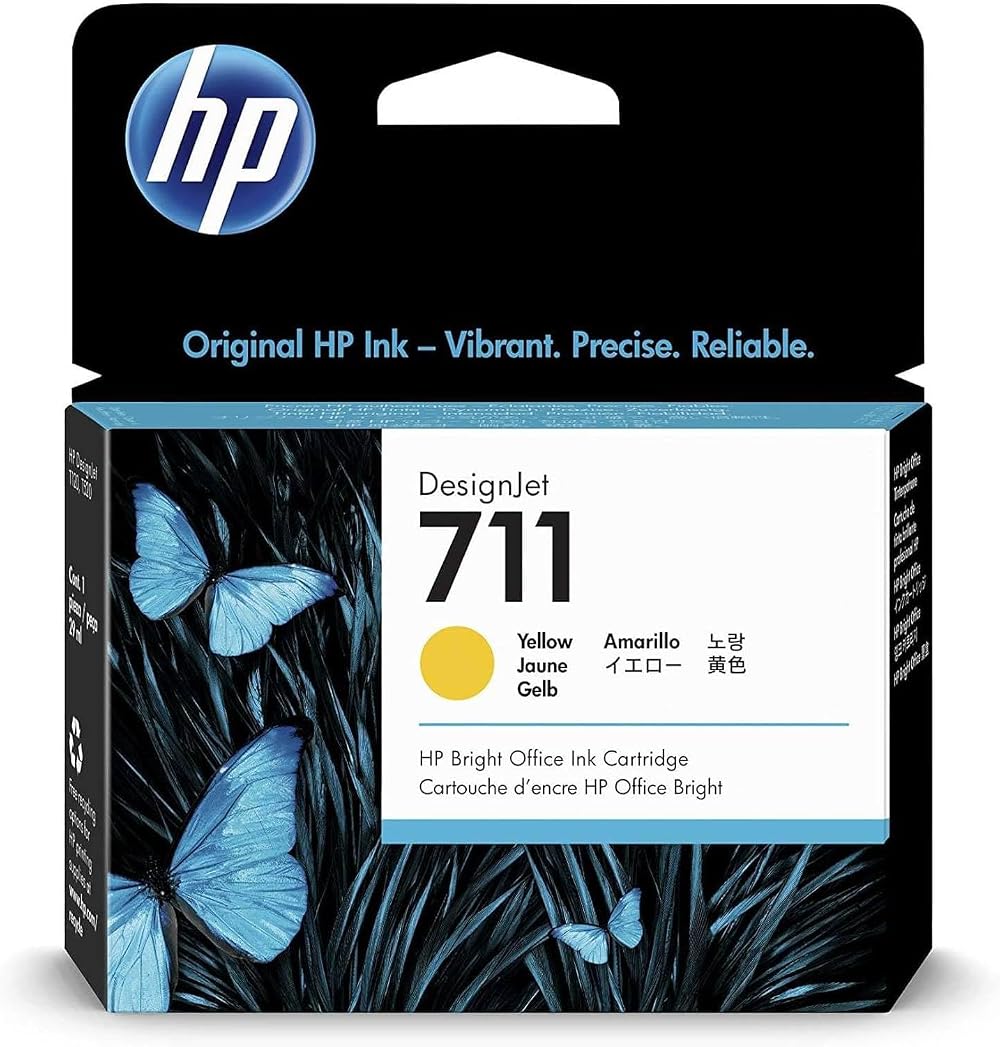 HP 711 Yellow Ink Cartridge 29ml for Designjet T120 T520 T125 T525 T130 T530