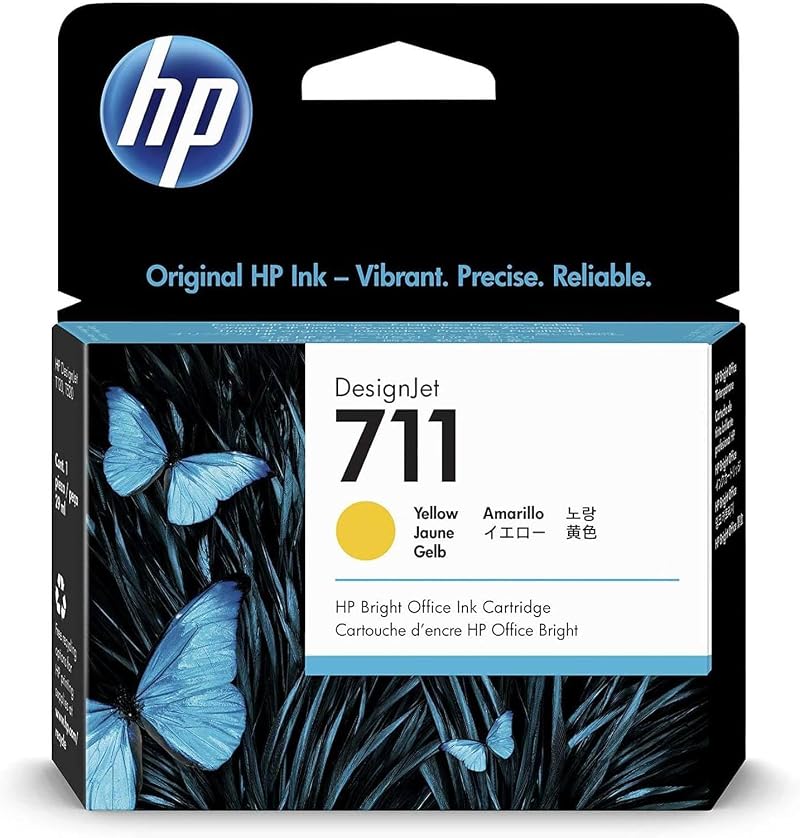 HP 711 Yellow Ink Cartridge 29ml for Designjet T120 T520 T125 T525 T130 T530